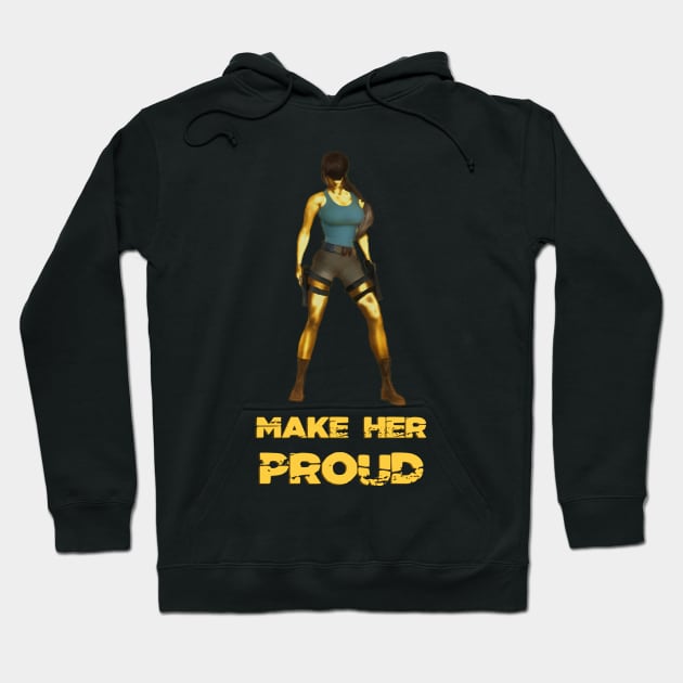 Lara Croft (Tomb Raider) | "Make Her Proud" Collection Hoodie by Gold Female Heroes